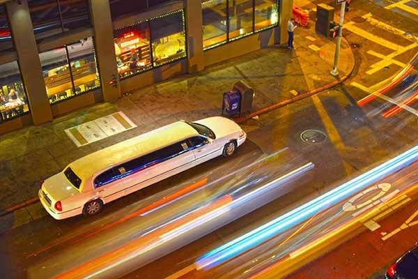 The Pleasant Prairie Limo Service at night